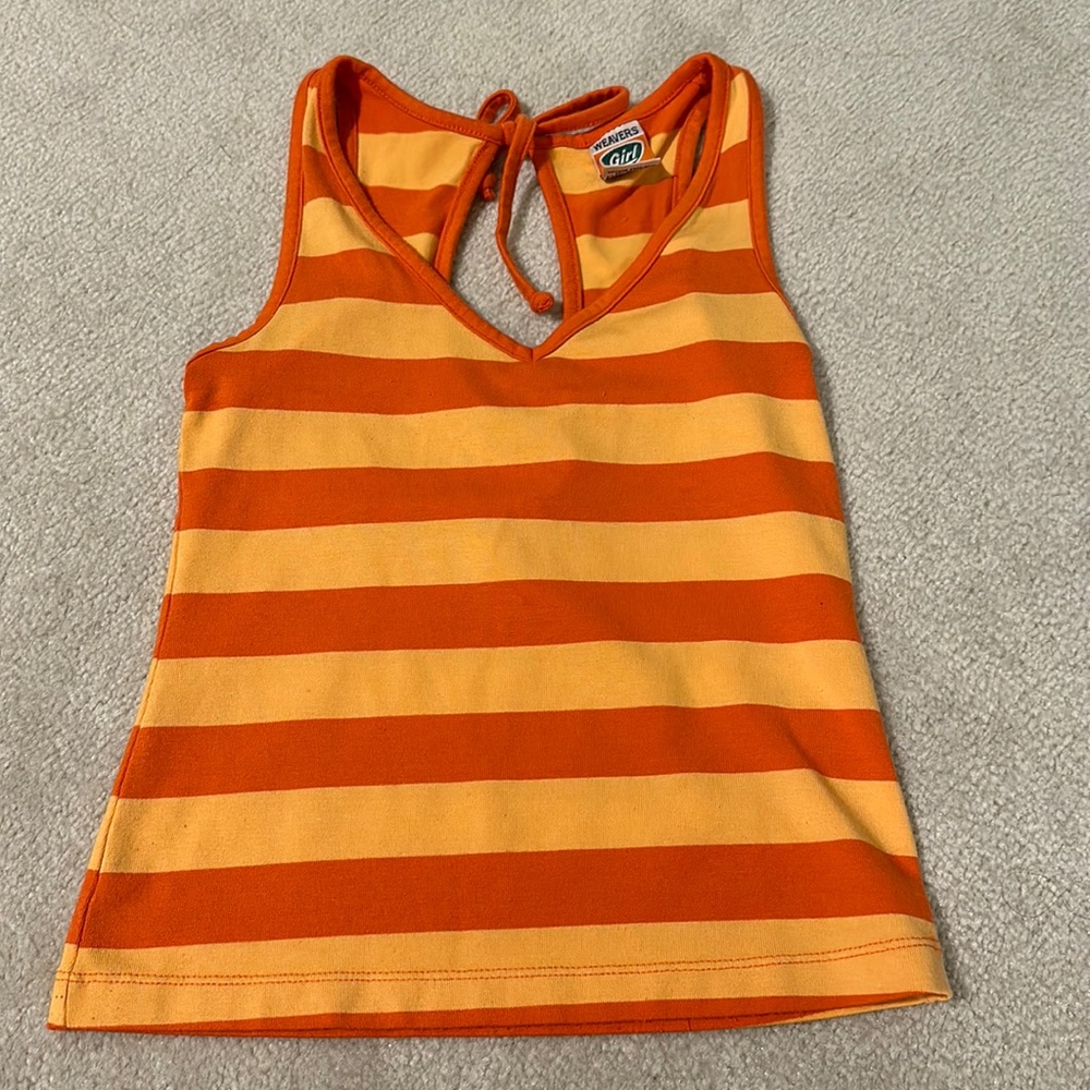 Weaver’s Girl Medium Orange Striped Tank